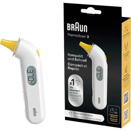 Braun Ear Fever Thermometer ThermoScan 3, IRT3030
