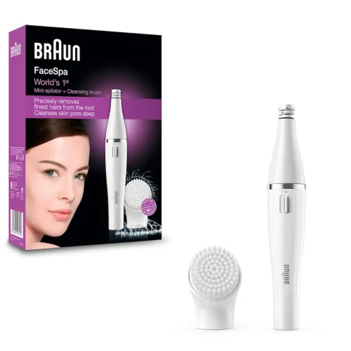 Braun Face 810 facial epilator and facial cleansing brush
