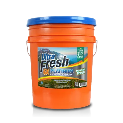 Ultra Fresh 6X Platinum Laundry Detergent Mountain Fresh 5 Gallon wholesale