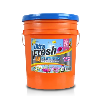 Ultra Fresh 6X Platinum Laundry Detergent Original Blue + Spring Fresh Fabric Softener 5 Gallon wholesale