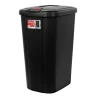 Hefty Kitchen Trash Can, 13.3 Gallon Plastic Touch Top Garbage Bin with Push Button Lid, Black