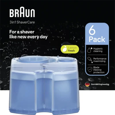 Braun ShaverCare 3 in 1 Cleaning Station Cleaning Cartridges 6 pack wholesale