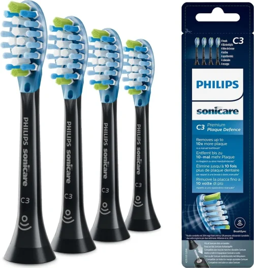 Philips Sonicare HX9044/33 4 Brush Heads Black Premium Plaque Defense