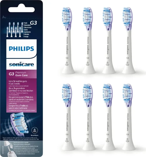 Philips Sonicare Original G3 Premium Gum Care Toothbrush Heads 8 pack white HX9058/17