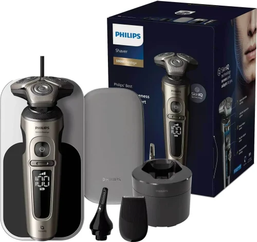 Philips Shaver S9000 Prestige SP9883/36 Electric Wet and Dry Shaver with SkinIQ (SP9883/36)