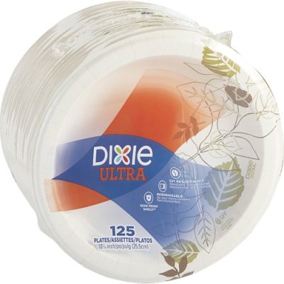 Dixie Soak Proof Shield Round Plates Heavyweight Paper 10 1/8" Pathways 125 Plates/Pack wholesale