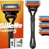Gillette Fusion 5 razor handle + 4 blades