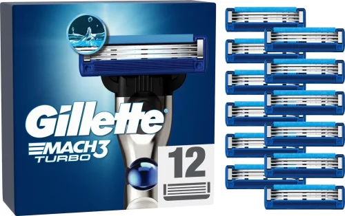 Gillette Mach3 Turbo Blades 12 pack