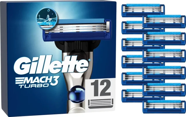 Gillette Mach3 Turbo Blades 12 pack wholesale
