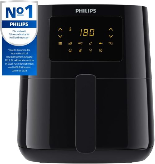 Philips Essential Air Fryer - 4.1 L, 0.8Kg Black (HD9252/90)
