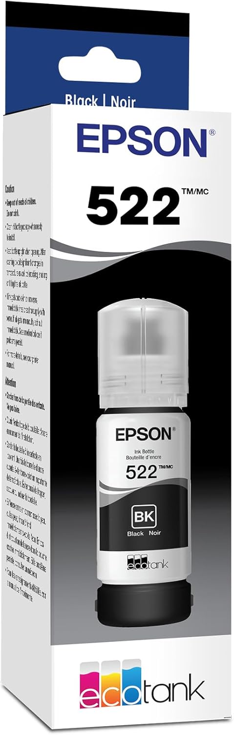 EPSON 522 EcoTank Ink Ultra-high Capacity Bottle Black (T522120-S)