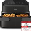Philips Air fryer 1000 Series Flexible Basket - 7.1 L Capacity (NA154/00), Black