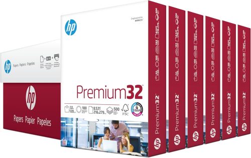 HP Printer Paper | 8.5 x 11 Paper | Premium 32 lb | 6 Pack - 3000 Sheets | 100 Bright 113100C