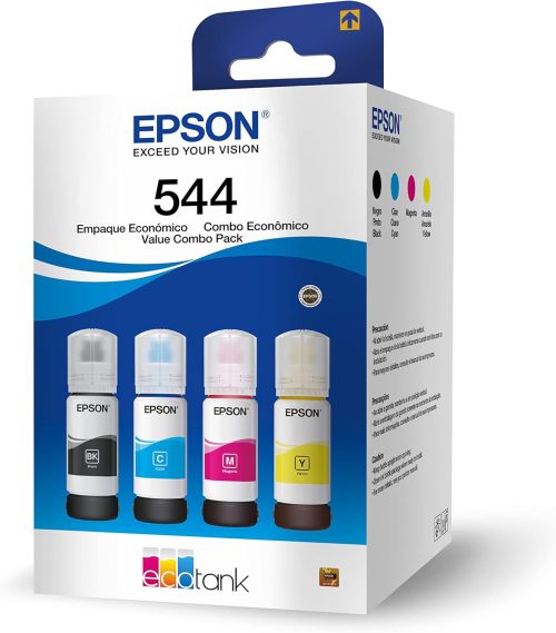 Epson original Eco Tank T544 Ink Bottle Kit - Magenta, Yellow, Cyan, Black