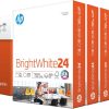 HP Paper Printer Paper 8.5x11 Office 20 lb 5 Ream Case 2500 Sheets 92 Bright