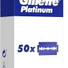 Gillette Platinum Men's Razor Blades, 50 Replacement Blades, Razor Blades