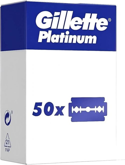 Gillette Platinum Men's Razor Blades, 50 Replacement Blades, Razor Blades
