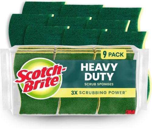 Scotch-Brite Heavy Duty Scrub Sponge, 9 Kitchen Sponges