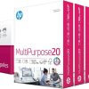 HP Papers | 8.5 x 11 Paper | MultiPurpose 20 lb | 5 Ream Case - 2500 Sheets | 96 Bright