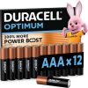 Duracell Optimum AAA Micro Alkaline Batteries 1.5V LR03 MX2400 - Pack of 12
