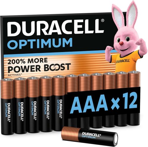Duracell Optimum AAA Micro Alkaline Batteries 1.5V LR03 MX2400 - Pack of 12