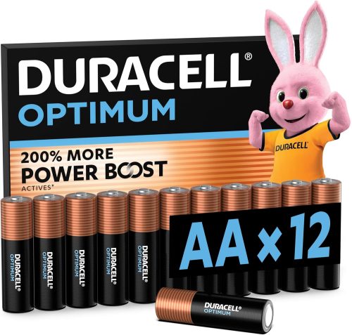 Duracell Optimum AA Mignon Alkaline Batteries 1.5V LR6 MX1500 Pack of 12