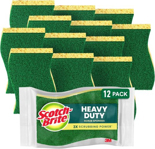 Scotch-Brite Heavy Duty Scrub Sponge, 12 Kitchen Sponges