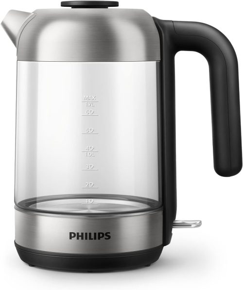 Philips HD9339/80 Glass Kettle, 1.7 Litres, LED Lighting