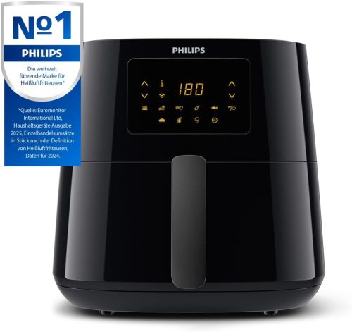 Philips Air fryer Essential, hot air fryer, app control black (HD9280/90) 1.2 kg