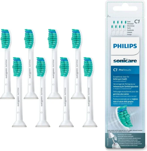 Philips HX6018/07 Sonicare ProResults Standard Replacement Brush Heads, 8-pack
