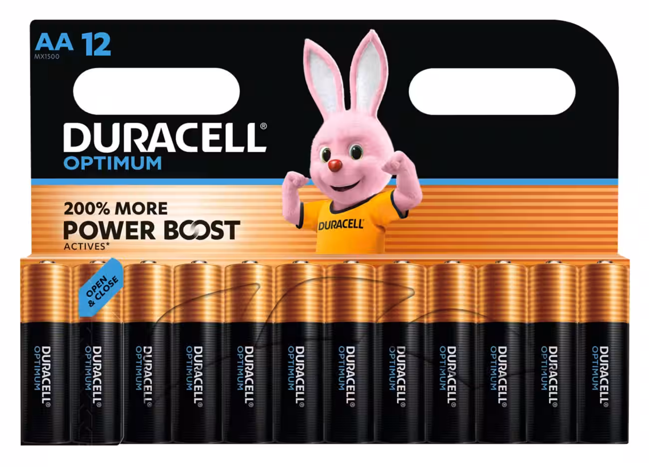 Wholesale Duracell Optimum AA Alkaline Batteries 12-Pack