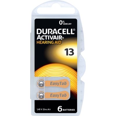 Duracell Activeair Hearing Aid 13 hearing aid batteries 6 pack wholesale