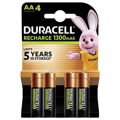 Duracell Rechargeable Battery StayCharged AA HR6 1300 mAh Pack of 4 wholesale