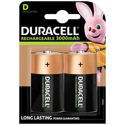 Duracell PreCharged D battery (rechargeable) 2 pack wholesale