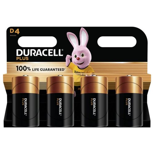 Duracell Plus-D K4 D battery Alkali-manganese 1.5 V 4 pack