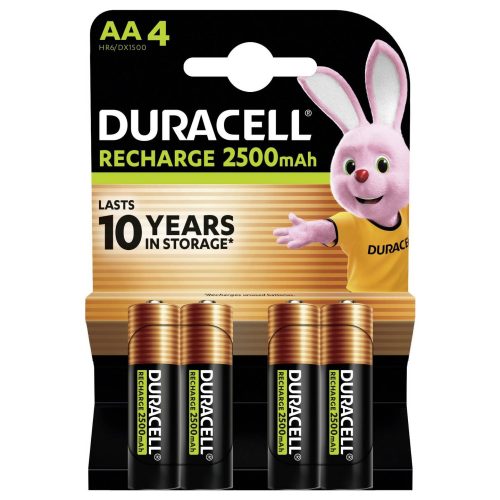 Duracell PreCharged HR06 AA battery (rechargeable) NiMH 2500 mAh 1.2 V 4 pack