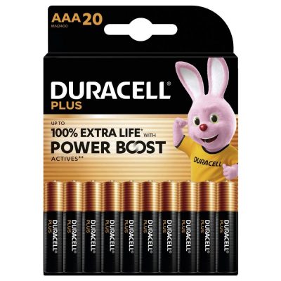Duracell Plus Power Boost AAA battery 20 pack wholesale