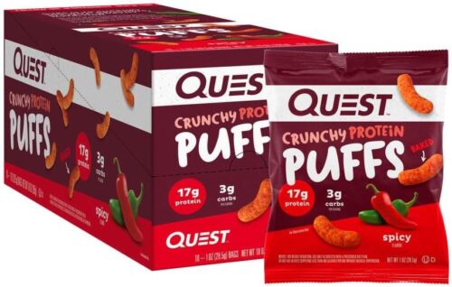 Quest Crunchy Puffs, Spicy, 10 X 28.5g