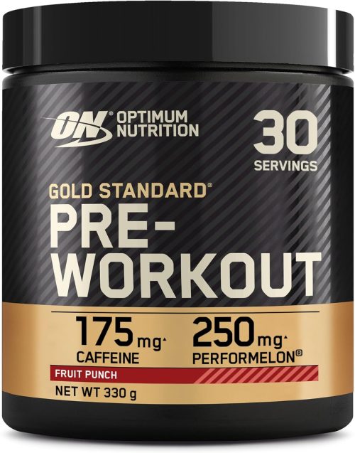 Optimum Nutrition Gold Standard Pre-Workout Powder, Fruit Punch, 330g (30 Servings)