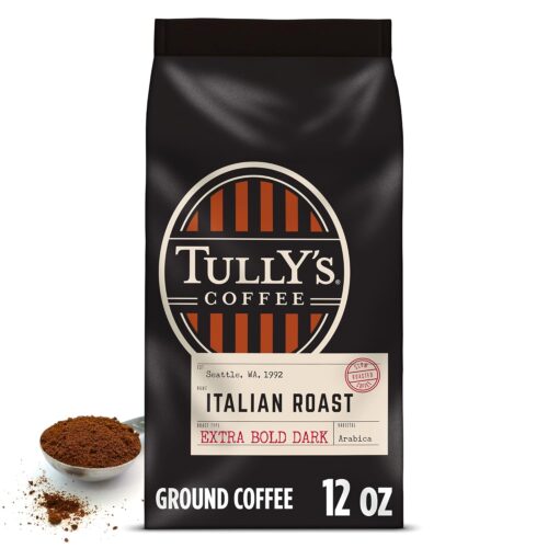 Tully's Coffee Italian Roast, Ground Coffee Bagged 12 oz