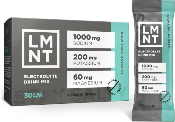 LMNT Zero Sugar Electrolytes Raw Unflavored Salt Drink Mix 30 Count wholesale