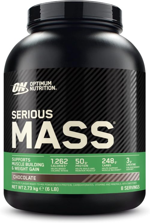 Optimum Nutrition Serious Mass Weight Gainer, Chocolate, 2.73kg (8 Servings)