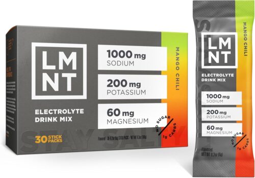 LMNT Zero Sugar Electrolytes - Mango Chili Salt | Drink Mix | 30 Count