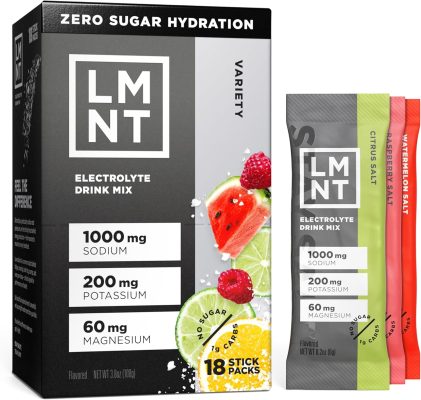 LMNT Zero Sugar Electrolytes Variety Pack Bundle Drink Mix 18 Count wholesale