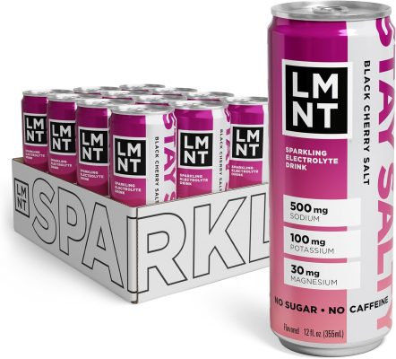 LMNT Sparkling Electrolyte Drink Black Cherry Salt 12 Count wholesale