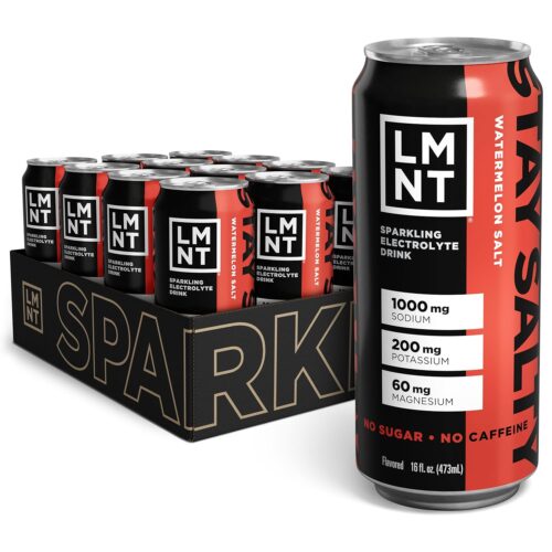 LMNT Sparkling Electrolyte Drink - Watermelon Salt | 12-Count