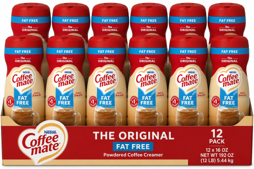 Coffee mate Original Fat Free Powdered Coffee Creamer 16 Oz pack of 12