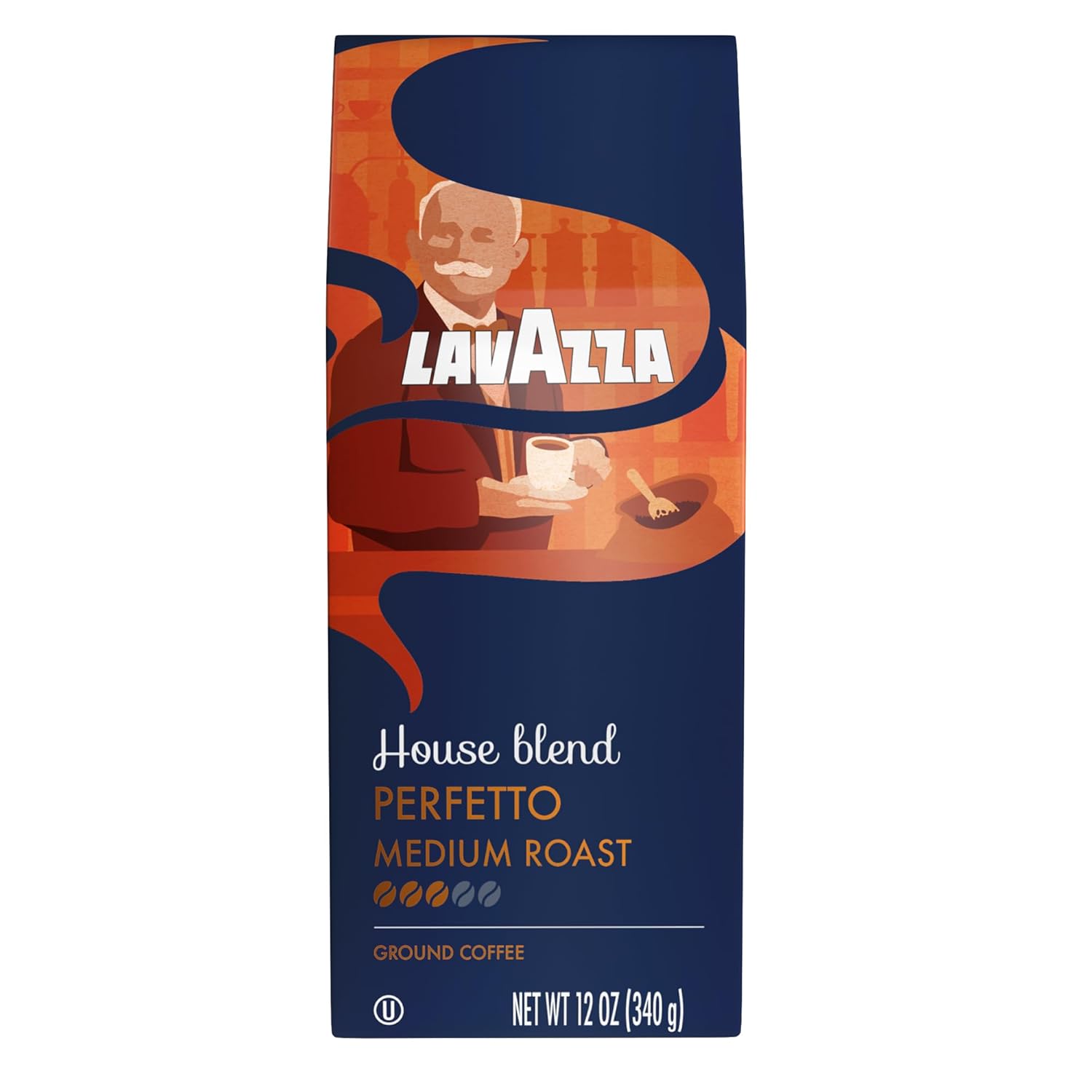 Lavazza House Blend Perfetto Ground Coffee, 12 oz Bag / 340 g