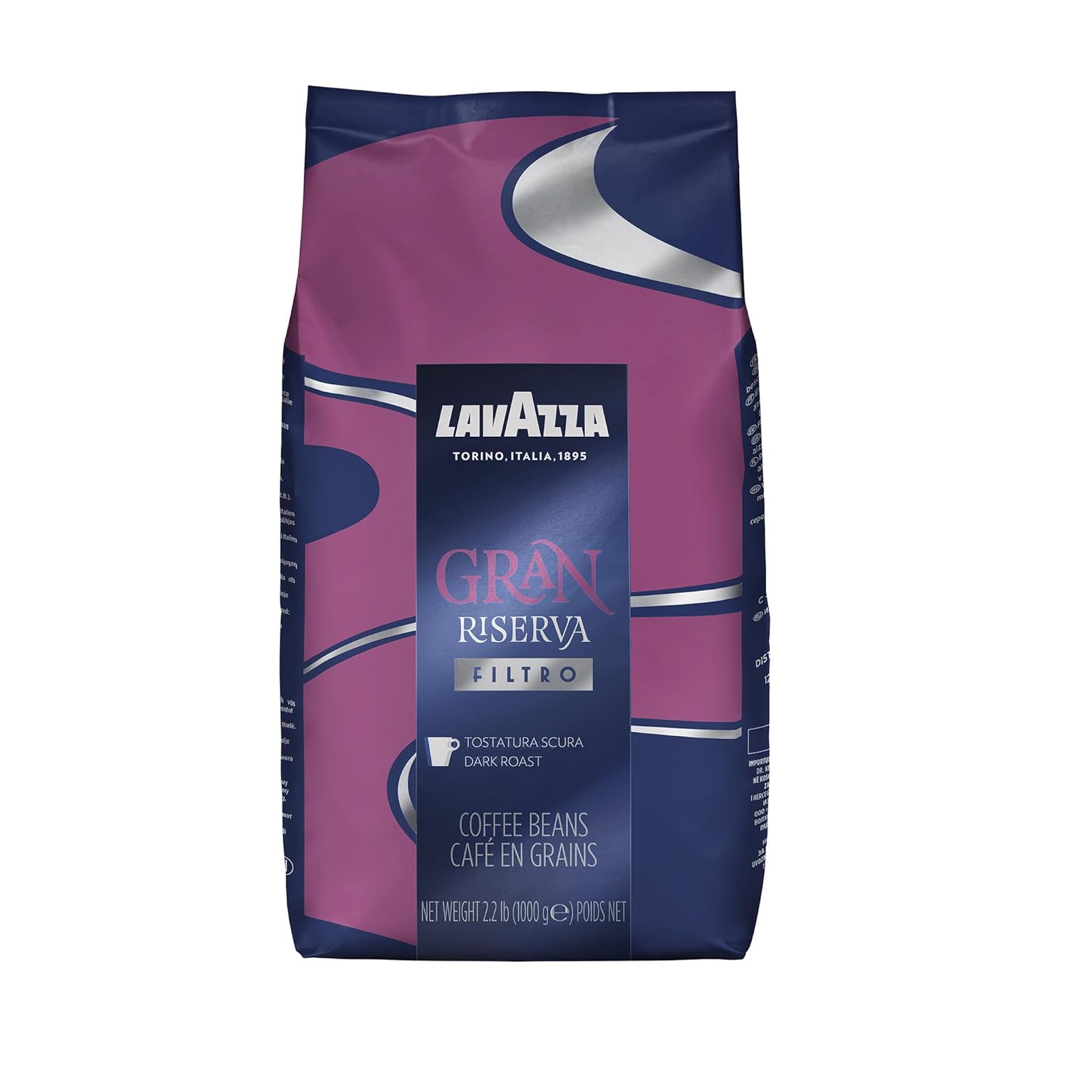 Lavazza Gran Riserva Filtro Whole Bean Coffee, 2.2 lb / 1 kg