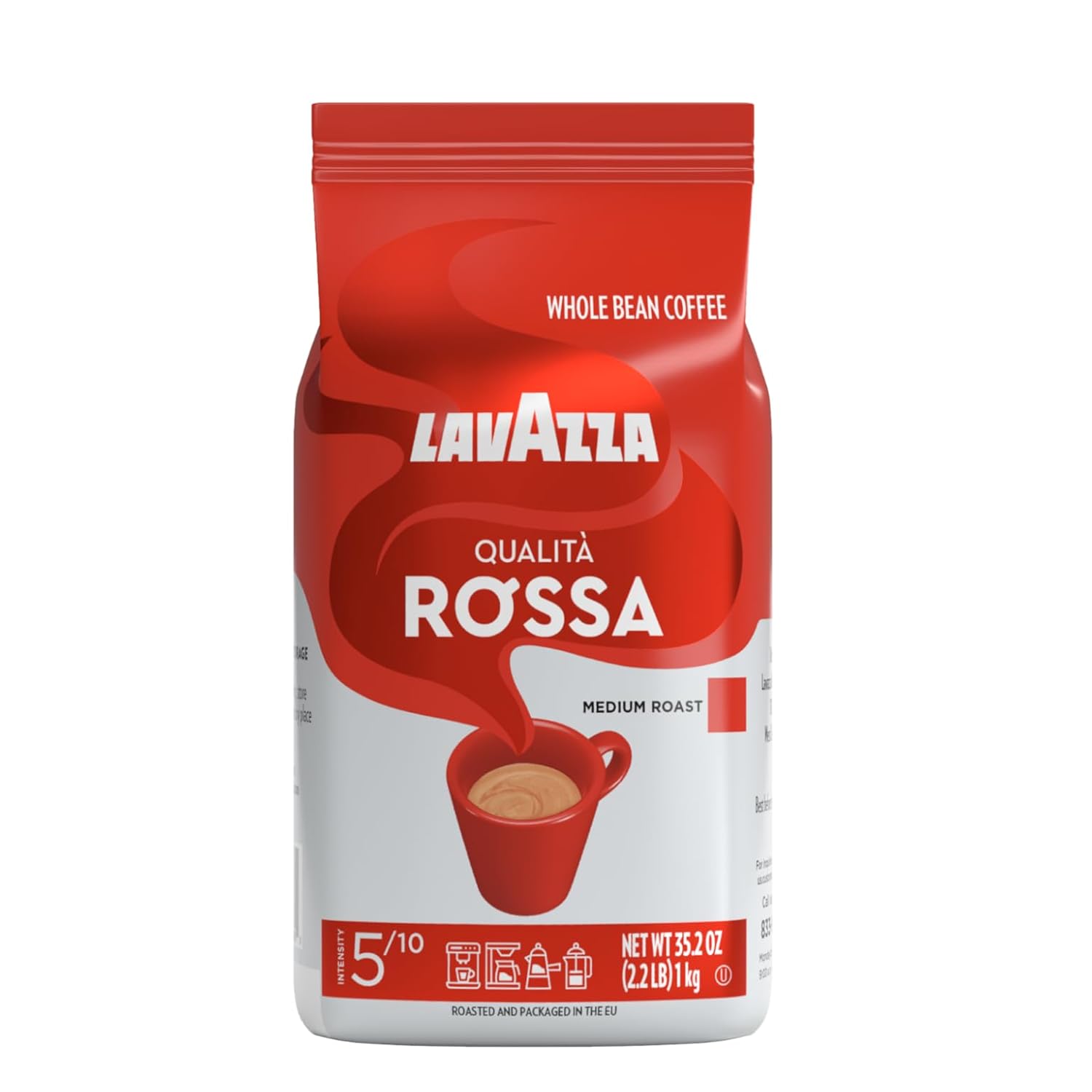 Lavazza Qualità Rossa Whole Bean Coffee, 2.2 lb / 1 kg